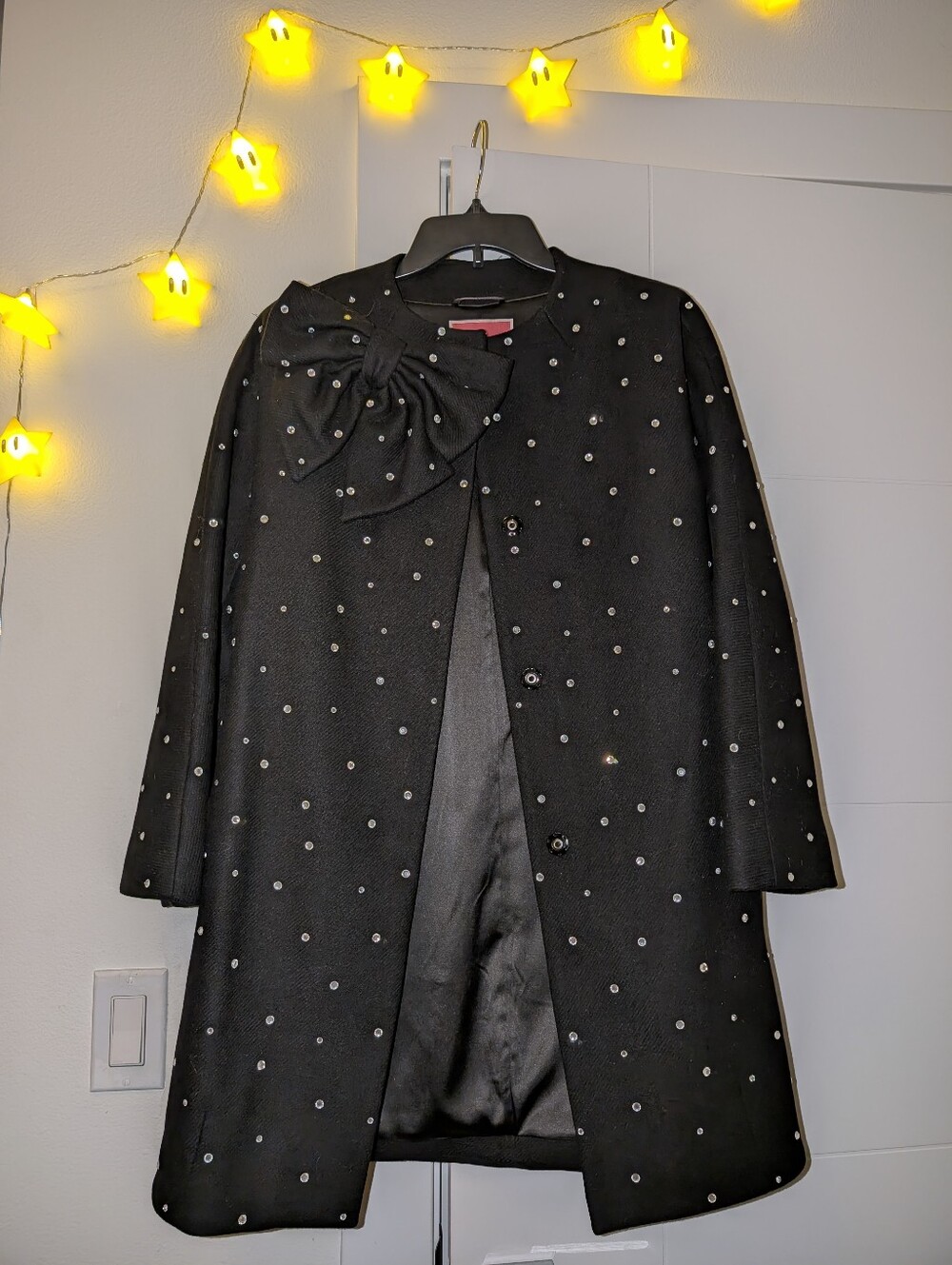 Kate Spade Dorothy Bow Rhinestone Coat View 4